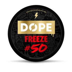 DOPE 50 nicotine pouches can, front view