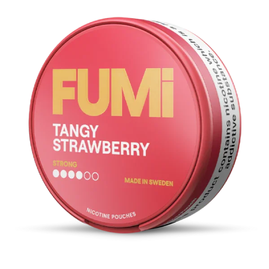 Fumi Zingy Ginger nicotine pouch container on a white background