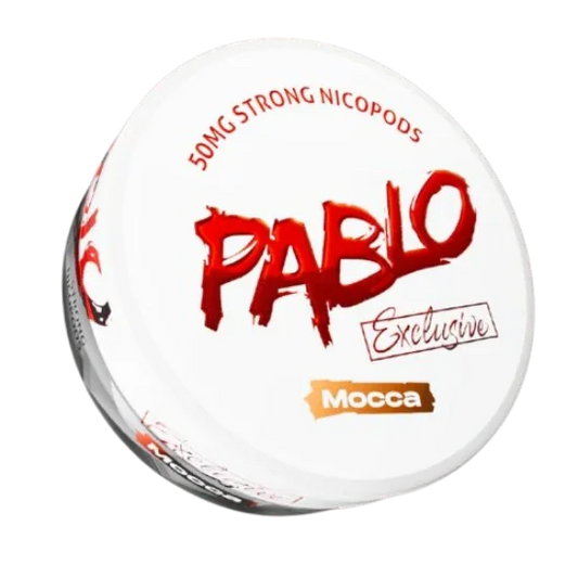 Pablo Mocca nicotine pod packaging on a white background
