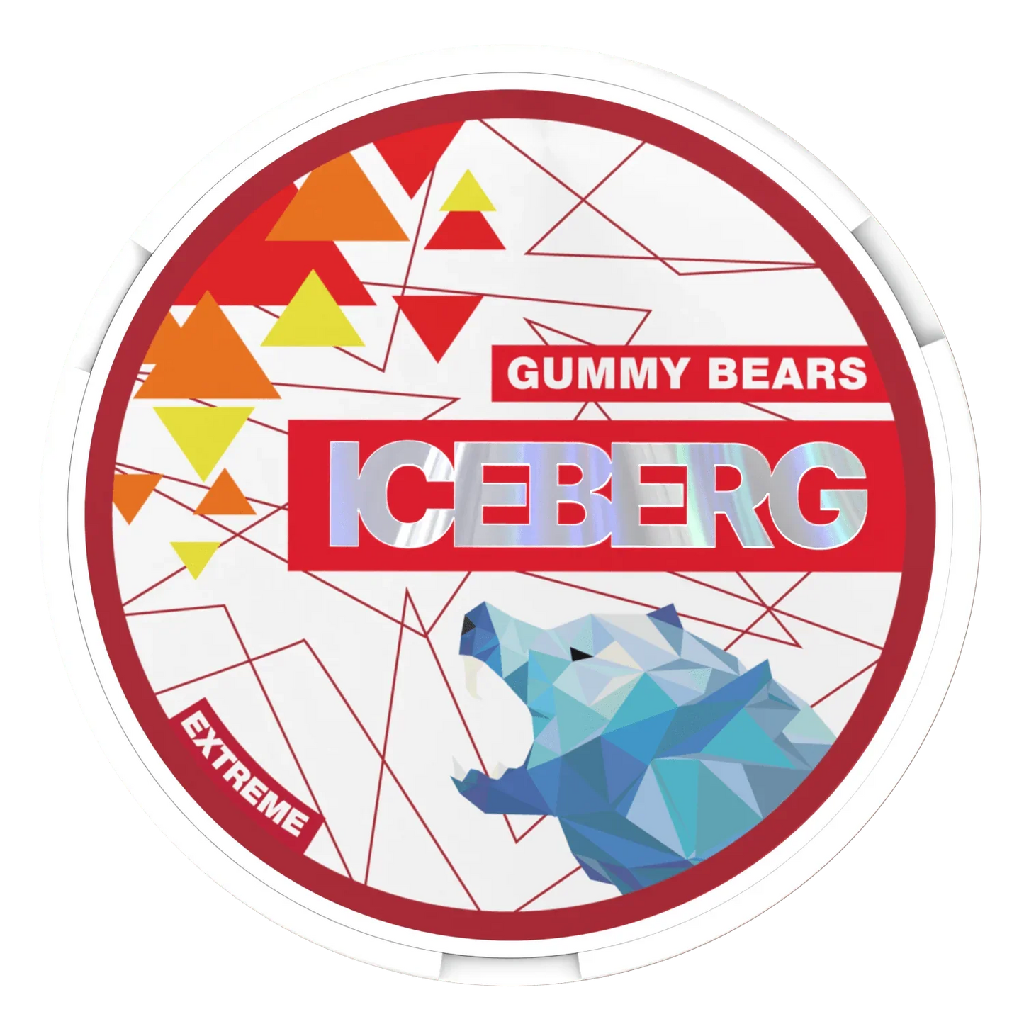 Extreme Gummy Bears nicotine pouches can, front view