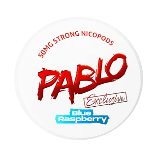 PABLO Blue Raspberry nicotine pouches can, front view
