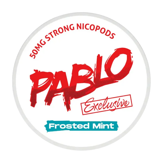 PABLO Exclusive Frosted Mint nicotine pouches can, front view