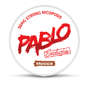 Pablo Mocca nicotine pod packaging on a white background