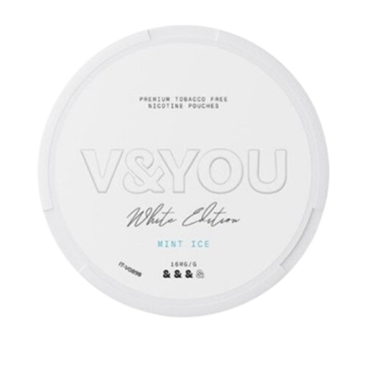 Mint Ice nicotine pouches can, top view