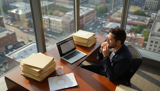 Man discreetly using nicotine pouch at office