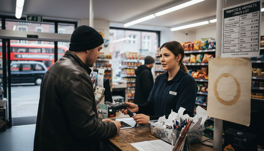 UK convenience store selling nicotine pouches