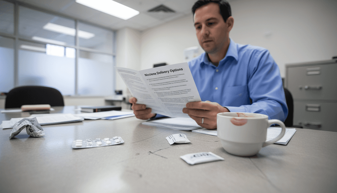 Health educator reviewing nicotine delivery methods