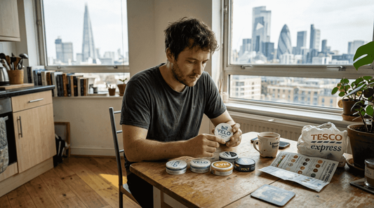 Man selecting nicotine pouch flavours