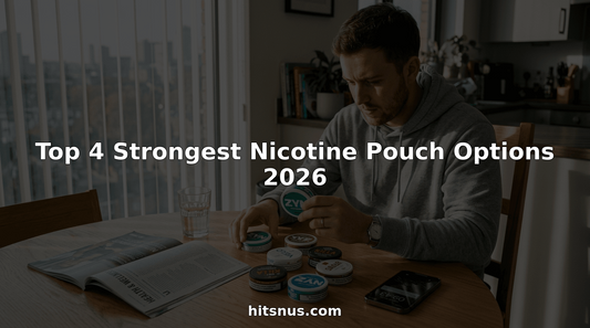 Adult sorting strong nicotine pouches on table