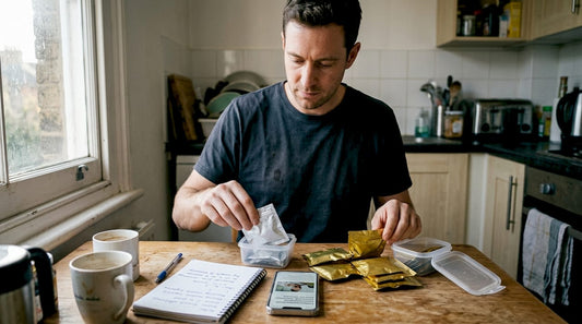 Person comparing snus and nicotine pouches