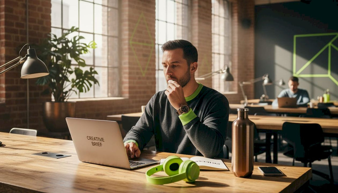 Man using nicotine pouch in coworking space