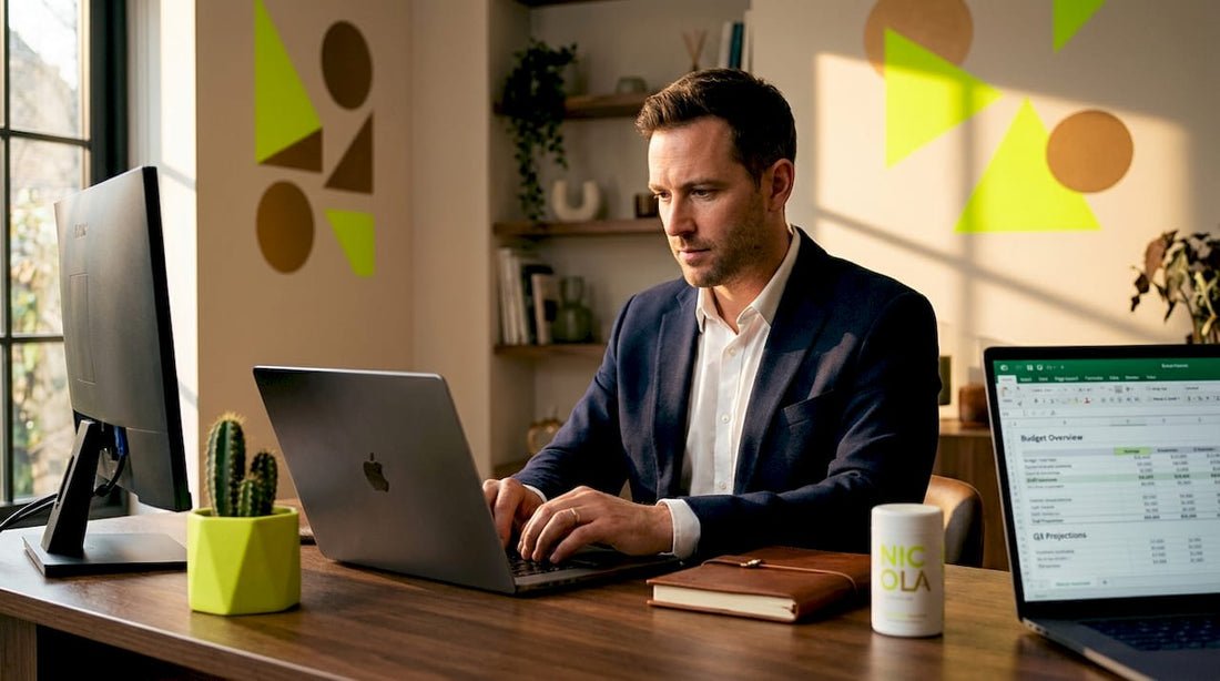 Office worker discreetly using nicotine pouch