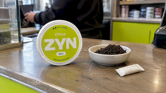 ZYN tin beside traditional Swedish snus