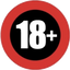18+ sign