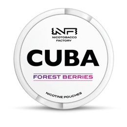 CUBA Forest Berries nicotine pouches can, front view