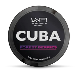 CUBA Forest Berries nicotine pouches can, front view