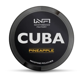 CUBA Pineapple nicotine pouches can, front view