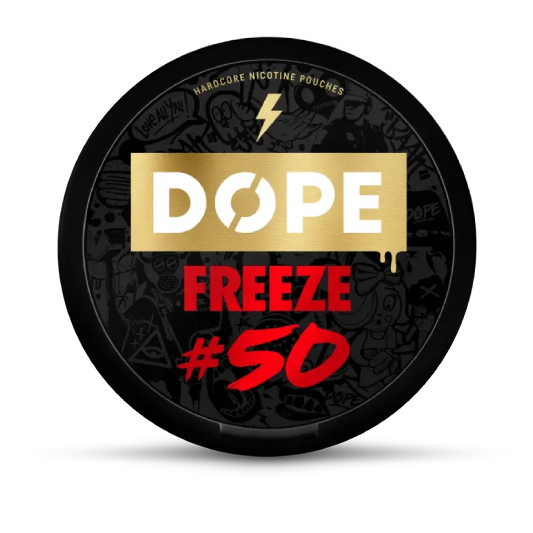 DOPE 50 nicotine pouches can, front view