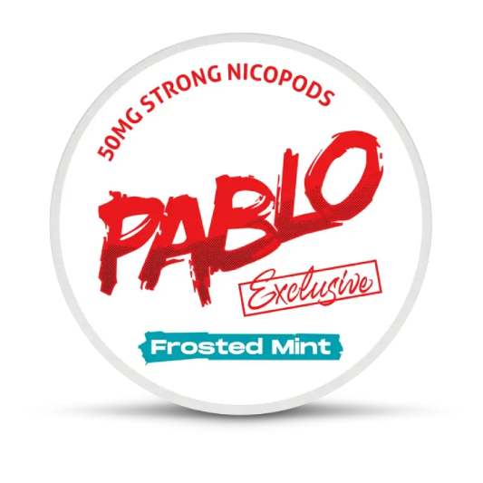 PABLO Exclusive Frosted Mint nicotine pouches can, front view