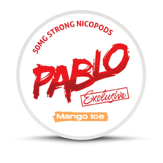 PABLO Mango Ice nicotine pouches can, front view