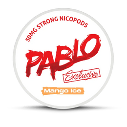 PABLO Mango Ice nicotine pouches can, front view