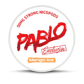 PABLO Mango Ice nicotine pouches can, front view