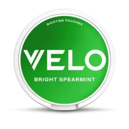 Green Velo nicotine pouch container on a white background