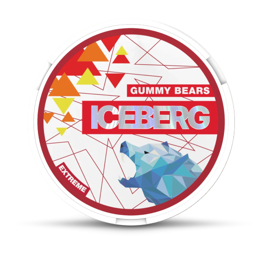 Extreme Gummy Bears nicotine pouches can, front view