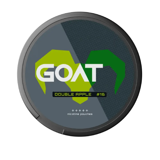 GOAT #16 Double Apple nicotine pouches can, front view