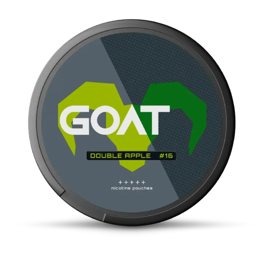 GOAT #16 Double Apple nicotine pouches can, front view