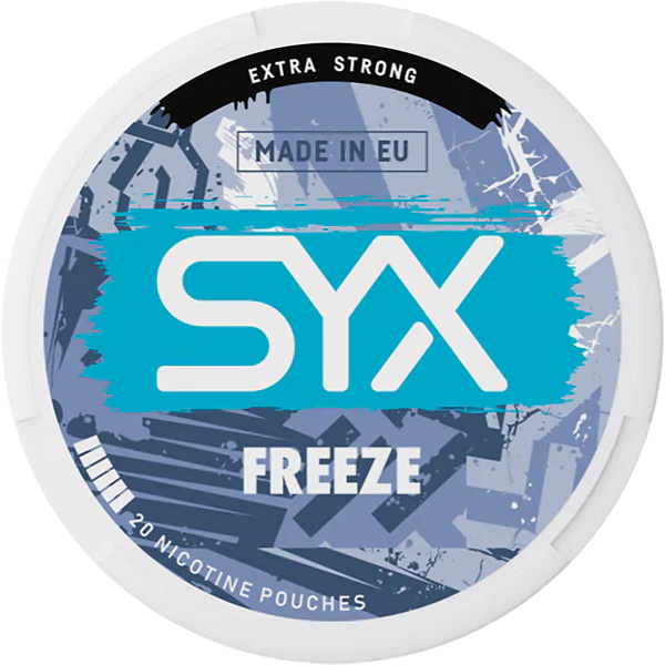 SYX Freeze extra-strong nicotine pouches can, front view