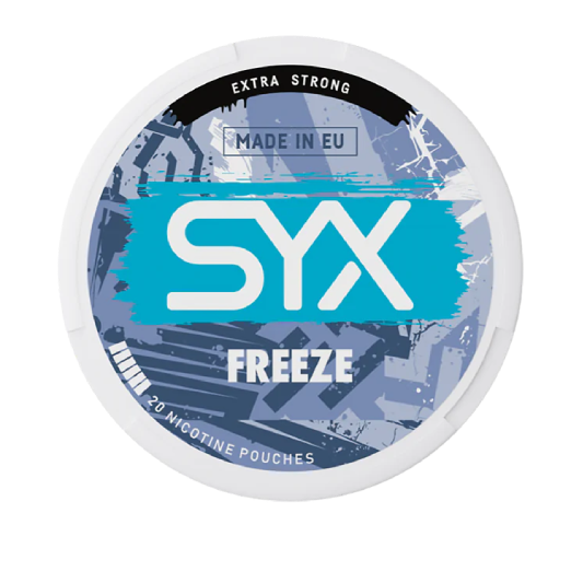 SYX Freeze extra-strong nicotine pouches can, front view