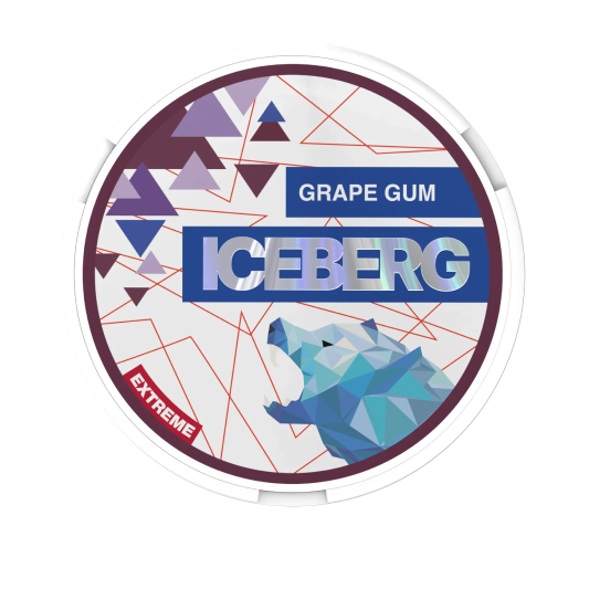 EXTREME Grape Gum nicotine pouches can, front view